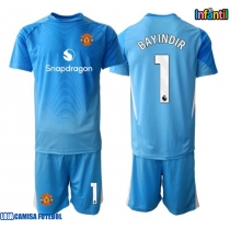 Camisa de Futebol Manchester United Altay Bayindir #1 Goleiro Equipamento Principal Infantil 2025-26 Manga Curta (+ Calças curtas)